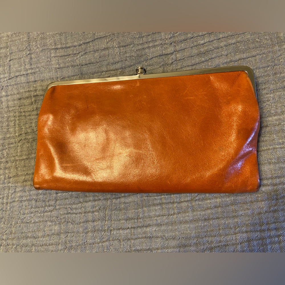 Burnt Orange Hobo wallet clutch